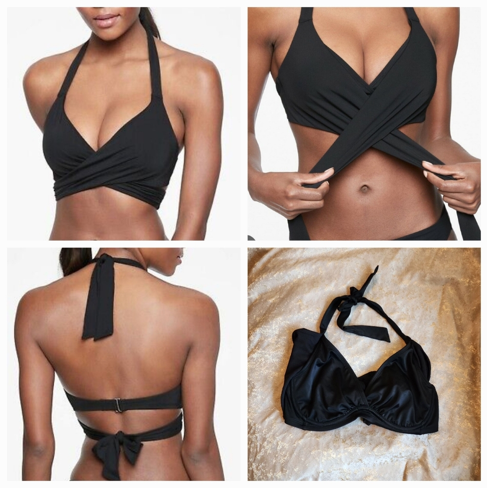 Athleta size 36B/C Wrap Halter Bikini Swim Top